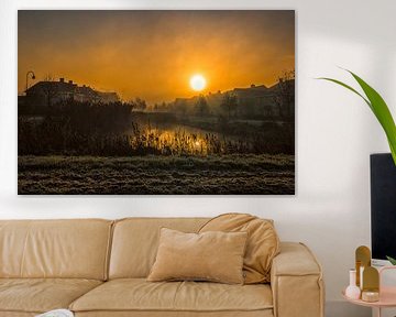 Zonsopkomst in de mist