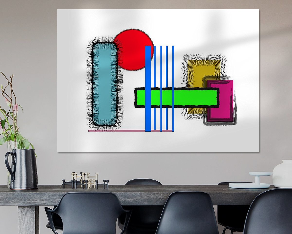 Voorbeeld van het werk in een kamer
