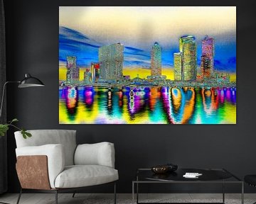 skyline Rotterdam digital art