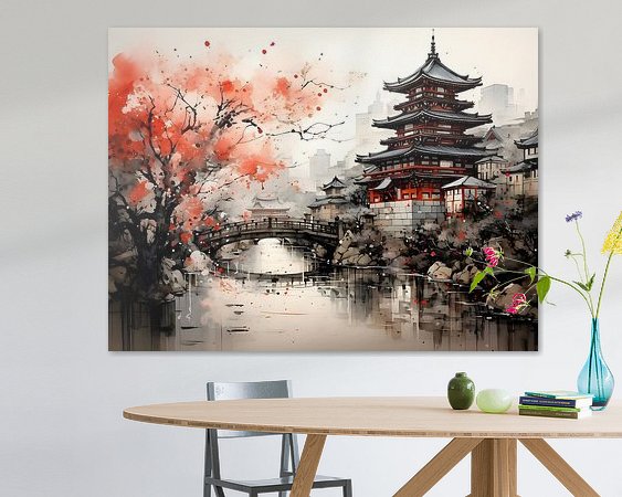 Voorbeeld van het werk in een kamer