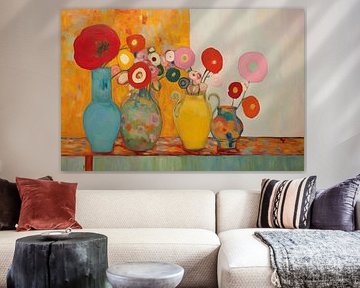 Super buntes Stillleben mit Blumen von Studio Allee