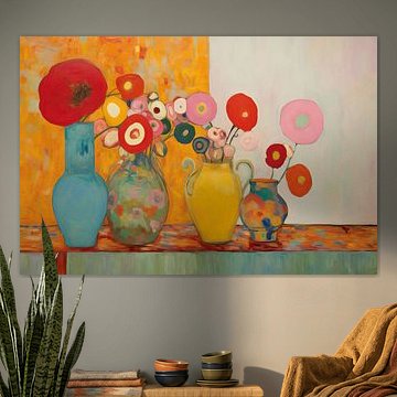 Super buntes Stillleben mit Blumen von Studio Allee