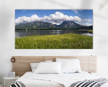 Panorama over de Forggensee van Walter G. Allgöwer
