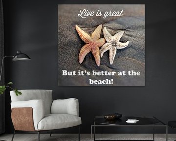 Live is great but it's better at the beach sur Toekie -Art