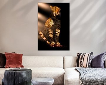 Portrait d'un léopard. sur Gunter Nuyts