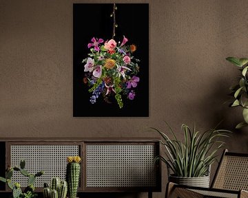 Flowers in hanging basket by Klaartje Majoor