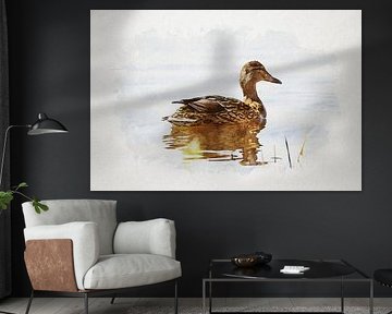 Wild duck by Jan Bouw