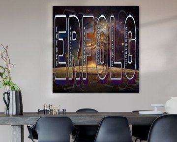 ERFOLG - Vierkante canvasprint voor inspiratie en voldoening | Adler & Co van ADLER & Co / Caj Kessler