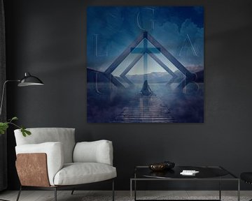 Vertrouwen bij de loopbrug - Vierkante canvasprint voor spirituele kracht | Adler & Co. van ADLER & Co / Caj Kessler