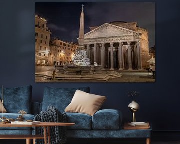 Rome - het Pantheon bij nacht van t.ART