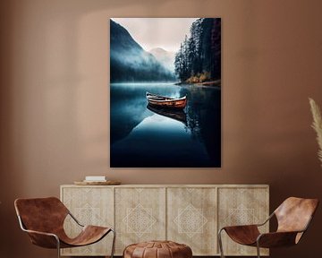 Boot im Bergsee