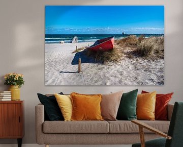 Fishing boats on the Baltic coast near Zingst on the Fischland-Da by Rico Ködder