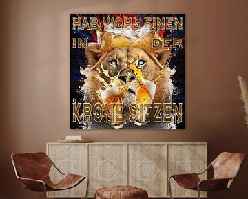 Koninklijke humor - Grappige canvasprint voor bierliefhebbers | Adler & Co. van ADLER & Co / Caj Kessler