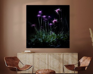 Enchanting Flower Globe: The Globe Thistle in Purple by Karina Brouwer