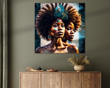 Art Fusion - Afro-Amerikaans van Johanna's Art