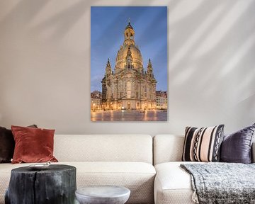 Frauenkirche Dresden in the evening by Michael Valjak