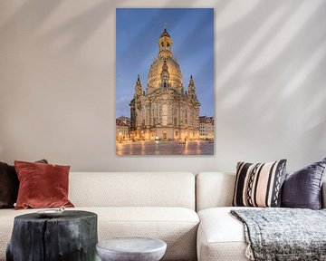 Frauenkirche Dresden am Abend von Michael Valjak