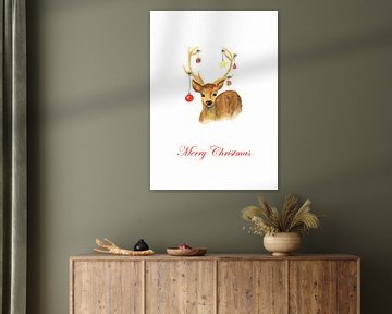 Merry Christmas deer by Karen Kaspar