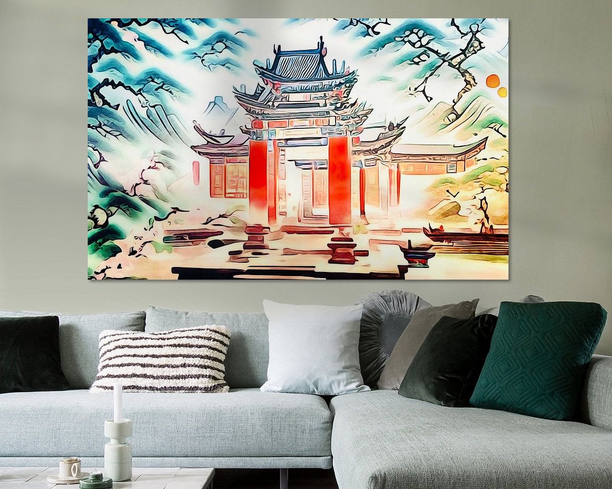 Voorbeeld van het werk in een kamer
