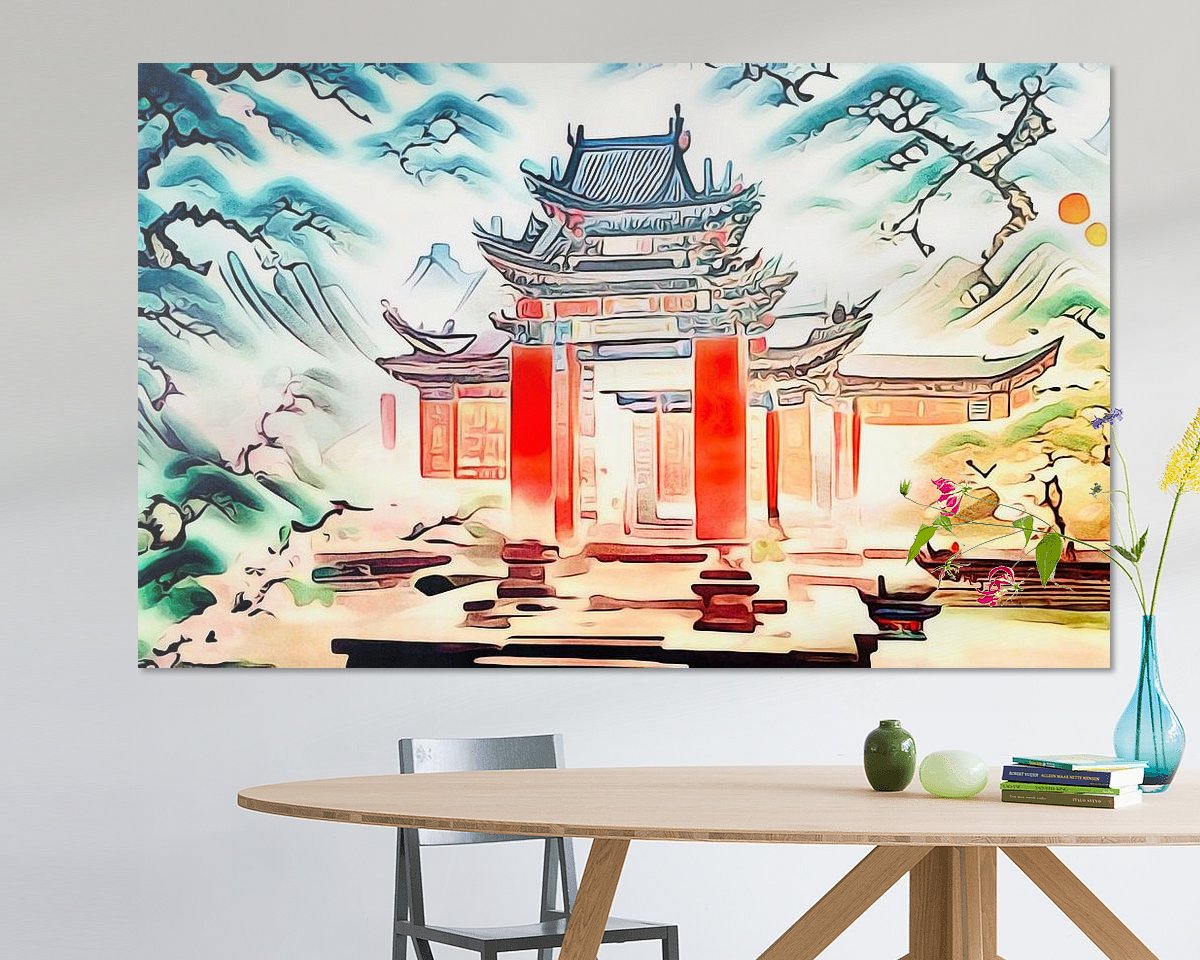 Voorbeeld van het werk in een kamer