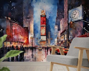 Vibrant metropolis: Times Square at night by Peter Balan
