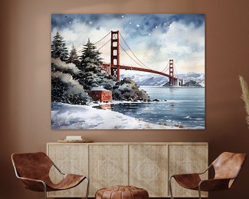 La magie de l'hiver au Golden Gate Bridge sur Peter Balan