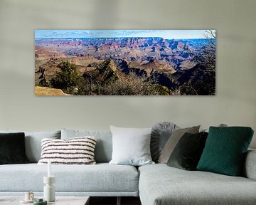 Panorama Grand Canyon, vanaf de south rim gezien