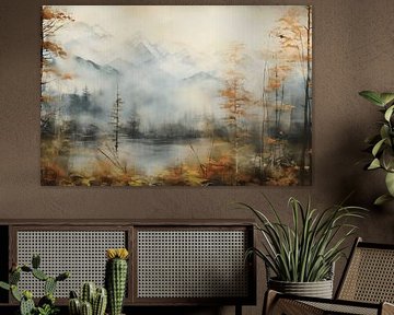 Modern en abstract berglandschap van Studio Allee