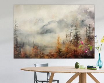 Modern and abstract mountain landscape by Studio Allee