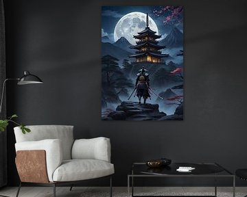 Samurai Warrior at night. by Giandra Safaraz