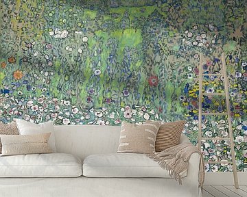 Garden landscape with hilltop, Gustav Klimt