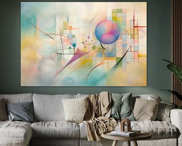 Abstrakt, Pastell, Formen und Linien von Joriali Abstract