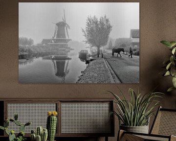 Bleskensgraaf - Nostalgic black and white photo