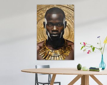 Afrikaanse man met goud 4 van Bernhard Karssies