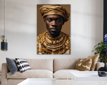 Afrikaanse man met goud 5 van Bernhard Karssies