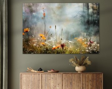 Landschaft mit Blumen "Altweibersommer" von Studio Allee