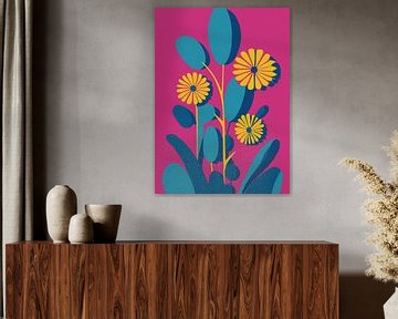 Retro minimalistische bloemen van Gypsy Galleria