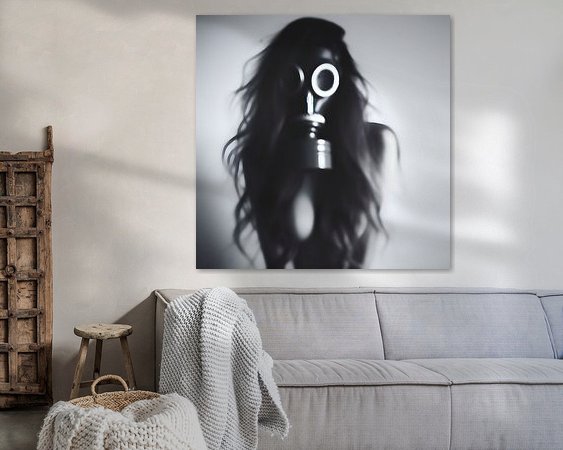 Voorbeeld van het werk in een kamer