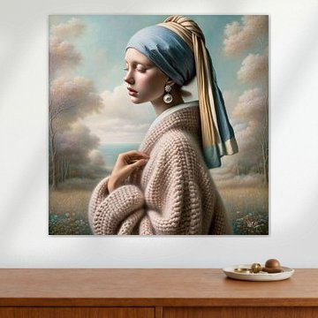 Jeune fille moderne avec la perle 