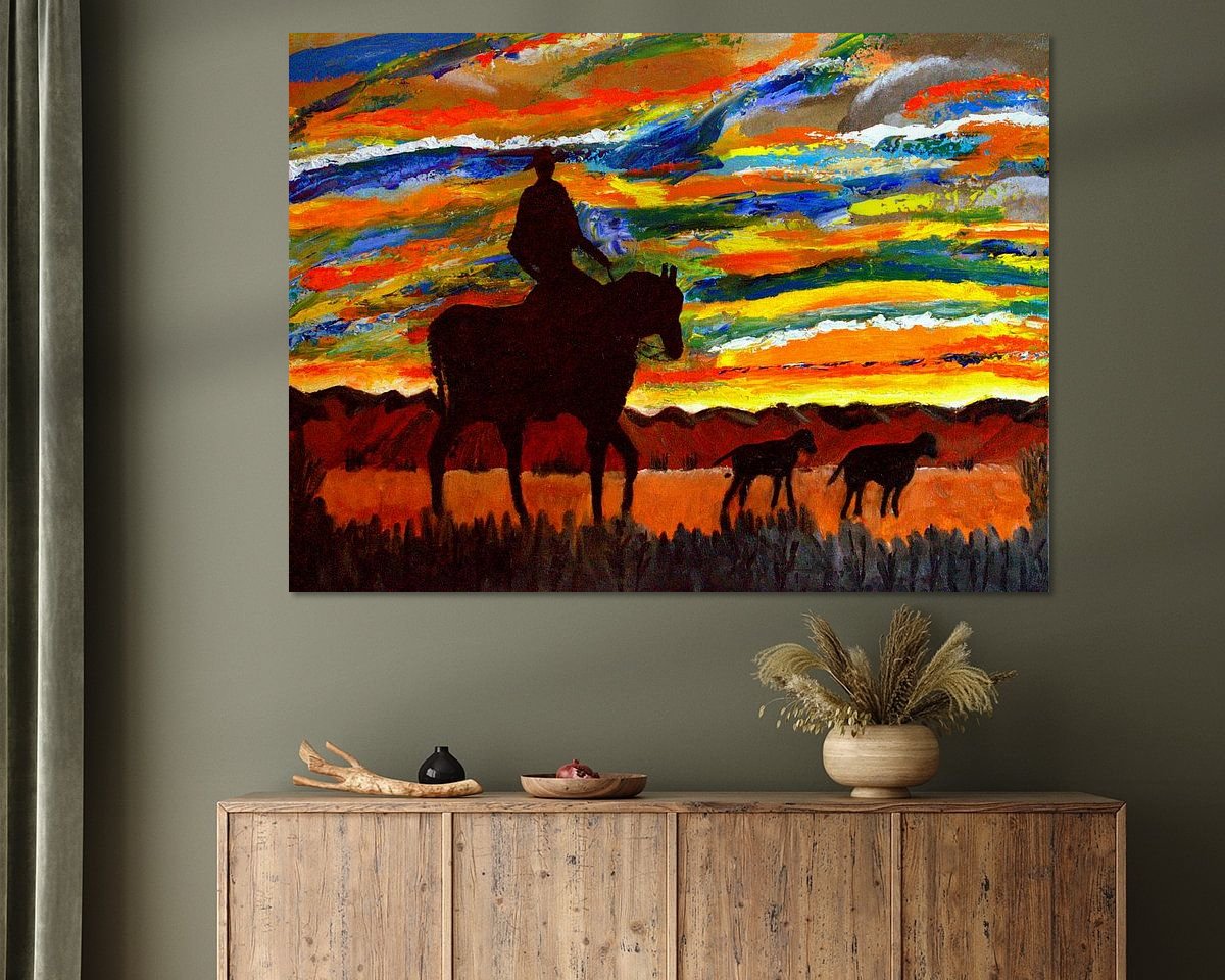 Voorbeeld van het werk in een kamer