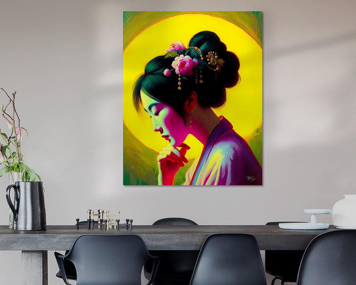 Voorbeeld van het werk in een kamer