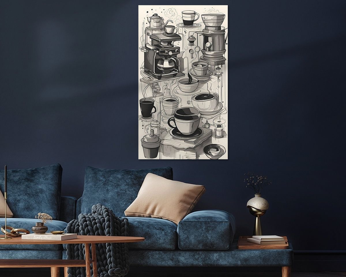 Voorbeeld van het werk in een kamer