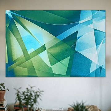 blue and green lights