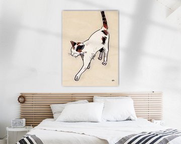 Drawing cat Marrakesh by Pieter Hogenbirk