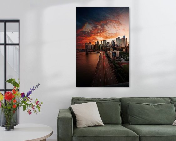 Voorbeeld van het werk in een kamer