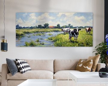Landschap met Koeien van ARTEO Schilderijen