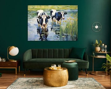 Koeien in de Sloot van ARTEO Schilderijen
