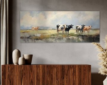 Cow portrait by ARTEO Paintings