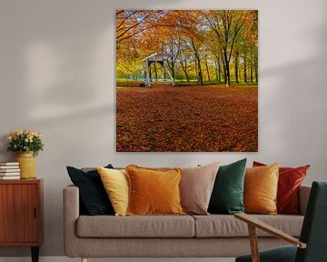 Herbst auf dem Landgut Ennemaborg in Midwolda von Henk Meijer Photography