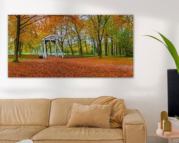 Herbst auf dem Landgut Ennemaborg in Midwolda von Henk Meijer Photography